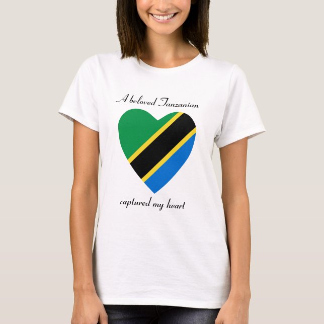 Camiseta del amor de la bandera de Tanzania (Anverso)