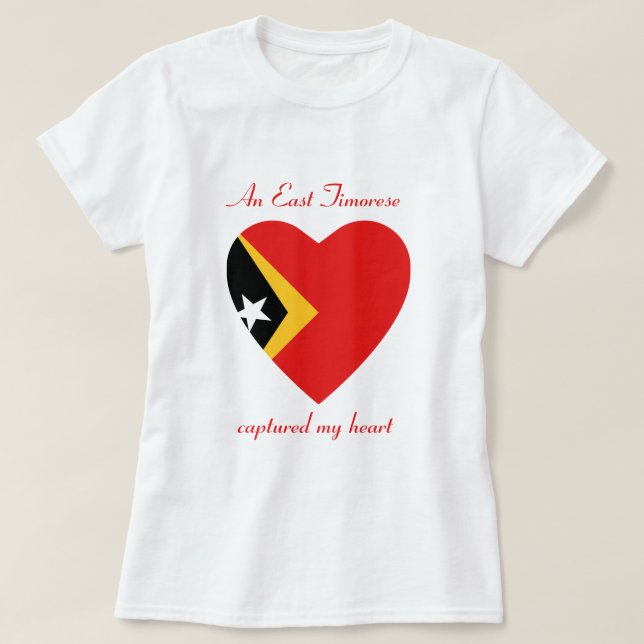 Camiseta del amor de la bandera de Timor Oriental (Diseño del anverso)