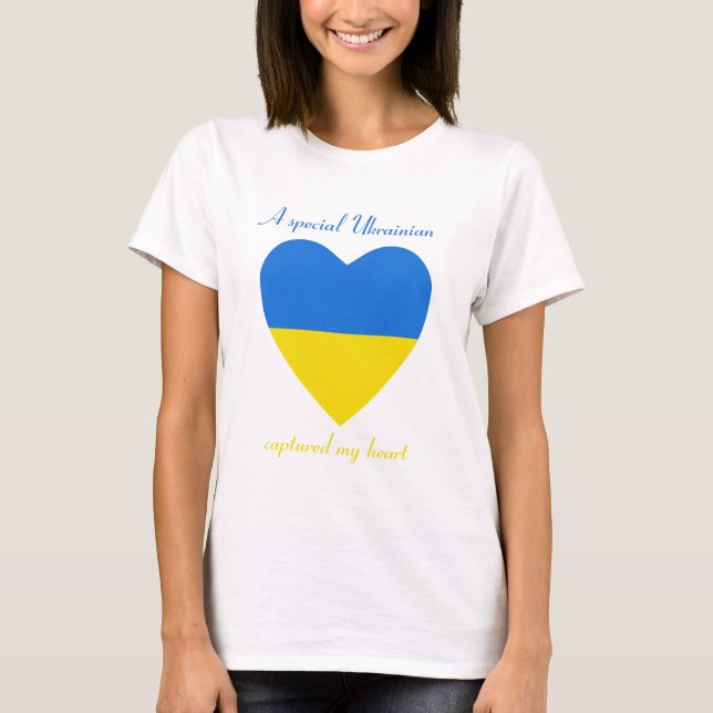 Camiseta del amor de la bandera de Ucrania (Anverso)