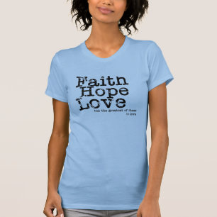 Camiseta del amor de la fe de la esperanza del