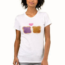Camiseta del amor de la mantequilla y de la jalea