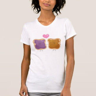 Camiseta del amor de la mantequilla y de la jalea