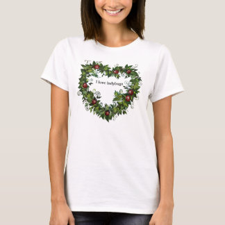 Camiseta del amor de la mariquita