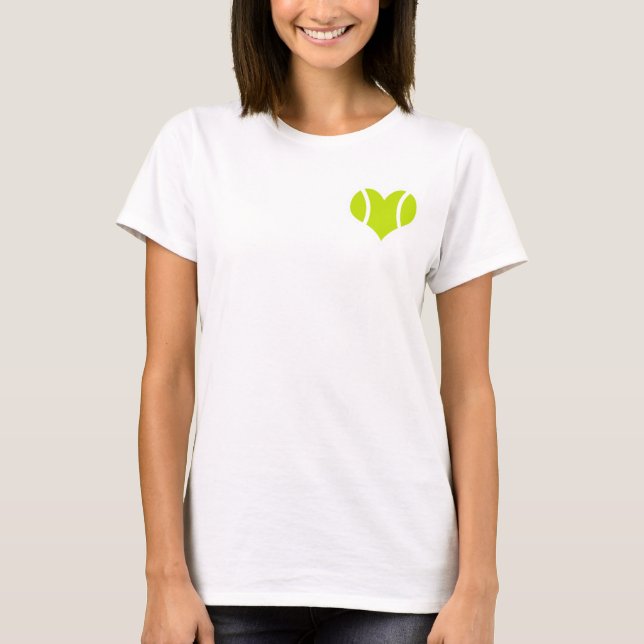 Camiseta del amor de la pelota de tenis (Anverso)