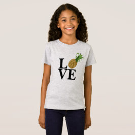 Camiseta del amor de la piña del chica