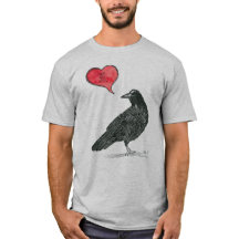 Camiseta del amor del cuervo
