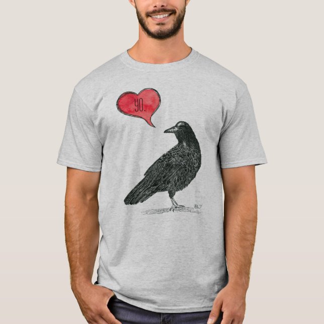 Camiseta del amor del cuervo (Anverso)