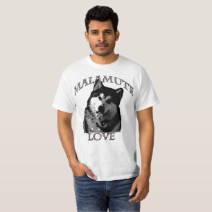 Camiseta del amor del Malamute