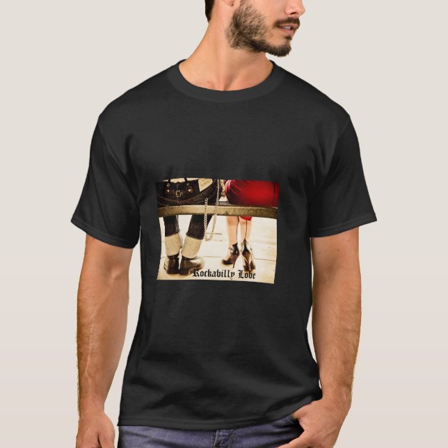 Camiseta del amor del Rockabilly de los hombres (Anverso)