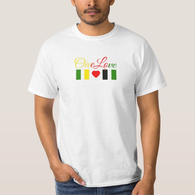 Camiseta del amor del valor uno (Anverso)