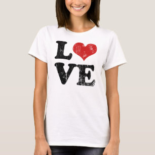 Camiseta del amor del vintage