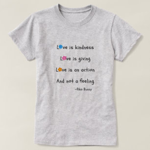 Camiseta del amor y de la amabilidad del conejito