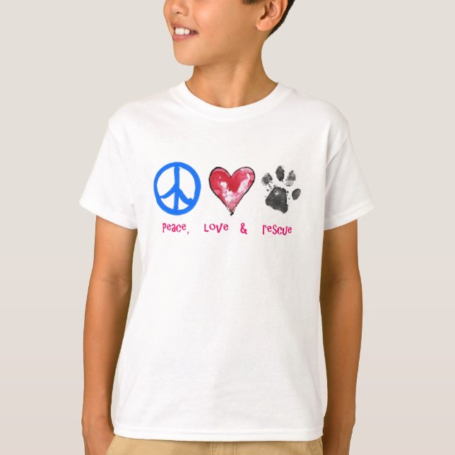 camiseta del amor y del rescate de la paz (Anverso)