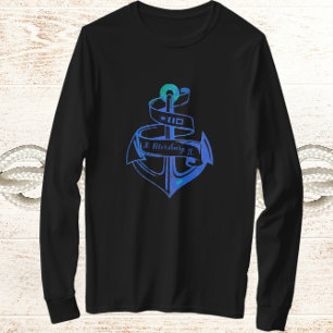 Camiseta del Anclaje del borde azul de la Florida