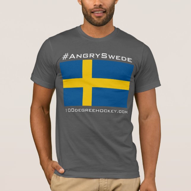 Camiseta del #AngrySwede (oscura) (Anverso)