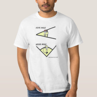 Camiseta del ángulo agudo y obtuso de la geometría
