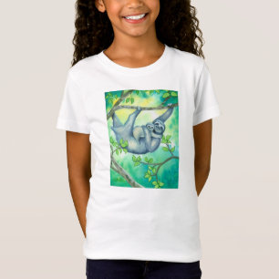 Camiseta del animal de la pereza