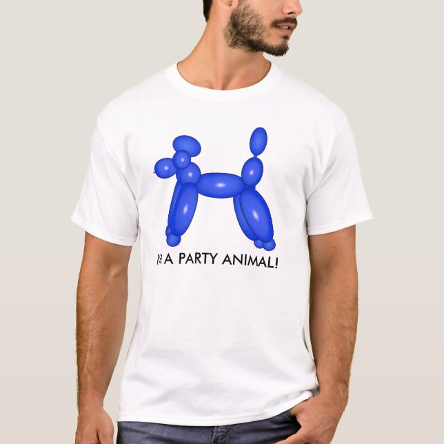 Camiseta del animal del globo de la diversión (Anverso)