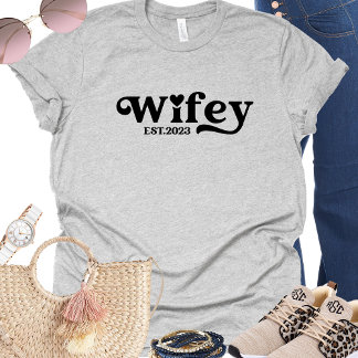 Camiseta del año de la luna de miel de la esposa B