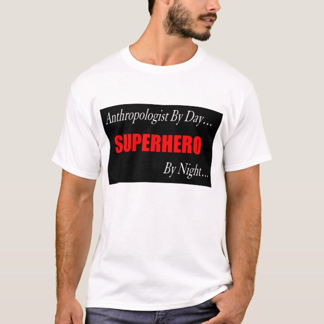 Camiseta del antropólogo del super héroe (Anverso)