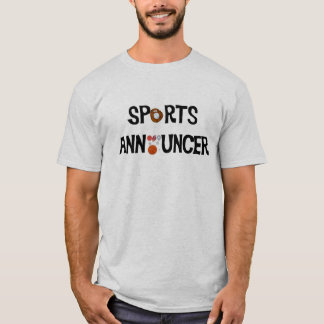 Camiseta del anunciador de deportes