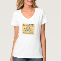 Camiseta del anuncio del vintage de las bicicletas