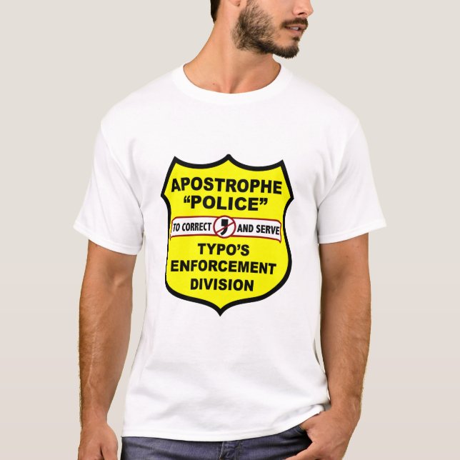Camiseta del apóstrofe de la policía de la (Anverso)