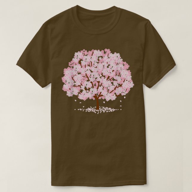 Camiseta del árbol de cerezos de Sakura (Diseño del anverso)