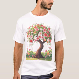 Camiseta del árbol de las flores grandes