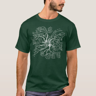 Camiseta del árbol de matemáticas OSCURA
