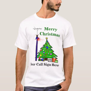 Camiseta del árbol de Navidad de Ham Radio