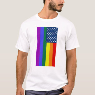 Camiseta del arco iris del orgullo de la bandera