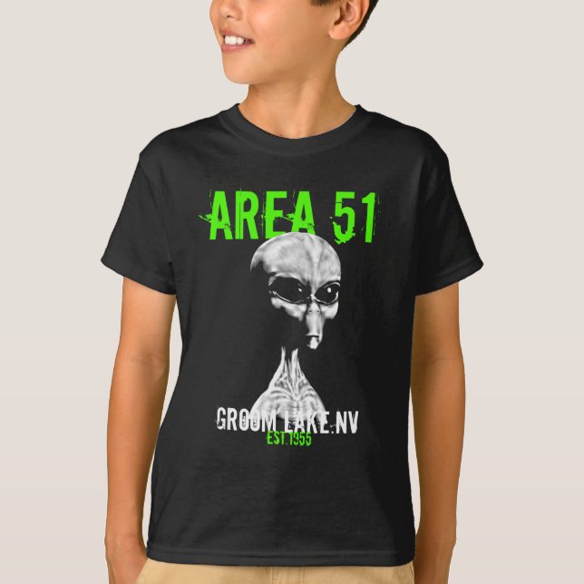 Camiseta del área 51 de los niños (Anverso)