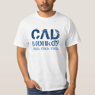 Camiseta del arquitecto del mono del cad