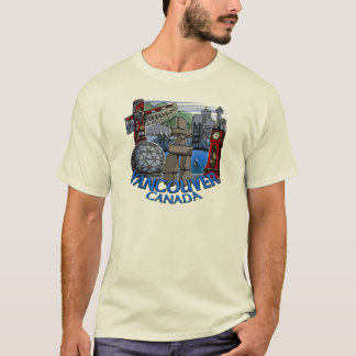 Camiseta del arte de Vancouver de la camiseta del