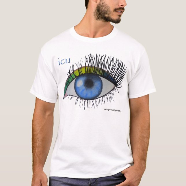 Camiseta del arte del alcohol de "ICU" (Anverso)