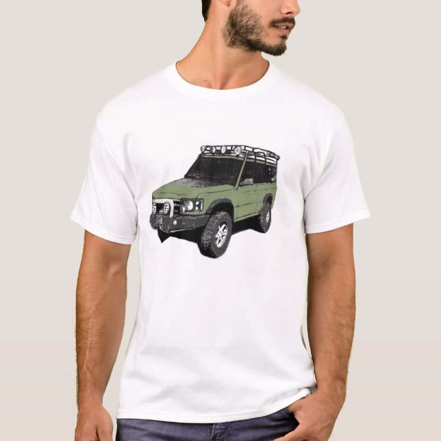 Camiseta del arte del camión de Land Rover (Anverso)