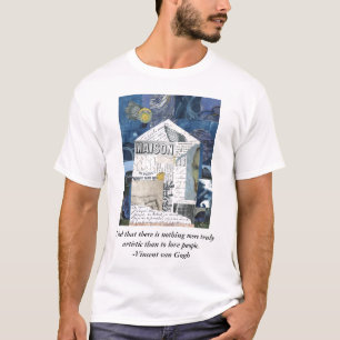 Camiseta del arte del collage del amor de Van Gogh