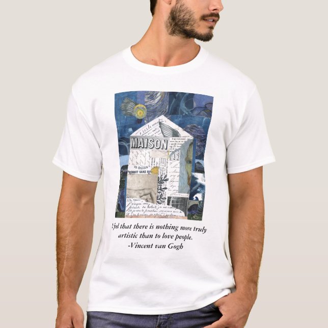 Camiseta del arte del collage del amor de Van Gogh (Anverso)