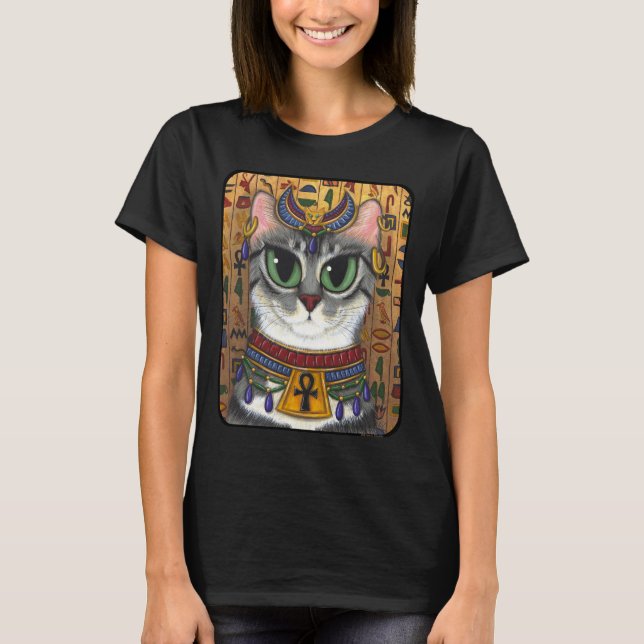 Camiseta del arte del gato de Bastet del egipcio (Anverso)