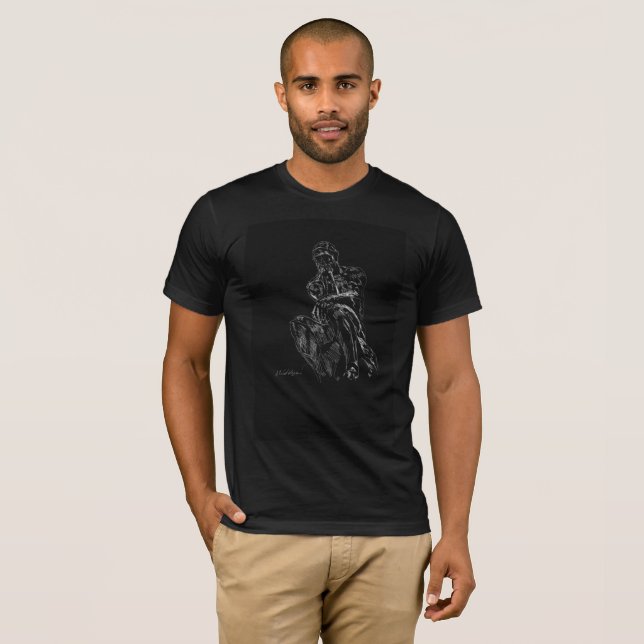 camiseta del arte del pensador del rodin (Anverso completo)