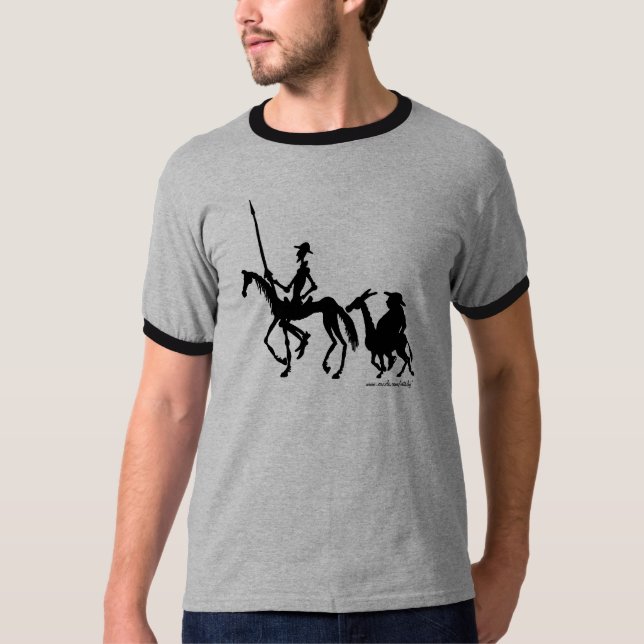 Camiseta del arte gráfico del Don Quijote y de (Anverso)