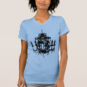 Camiseta del arte pop de la silueta de la lámpara