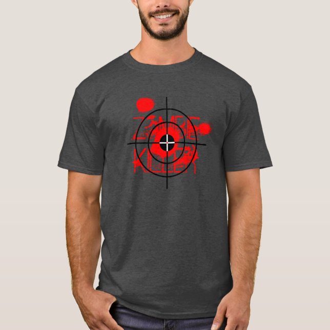 Camiseta del asesino del zombi con la salpicadura (Anverso)