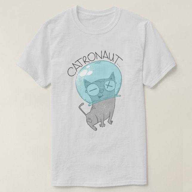 Camiseta del astronauta del gato (Diseño del anverso)