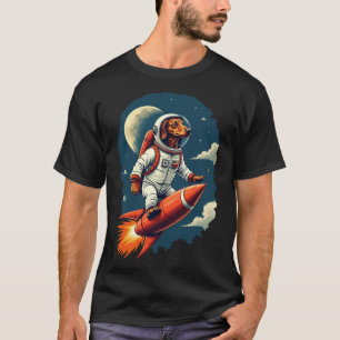 Camiseta del astronauta del perro