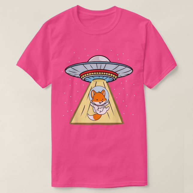 Camiseta del Astronauta Fox de Abducción Ufo (Diseño del anverso)