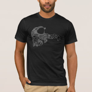Camiseta del astronauta - negro