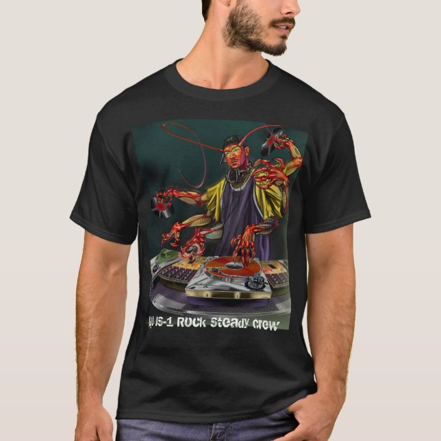 Camiseta del ataque del rasguño del mutante de DJ (Anverso)