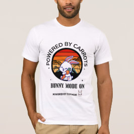 Camiseta del atardecer retro de conejo lindo abraz